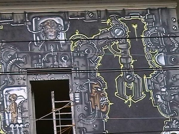 Graffiti Hausfassade