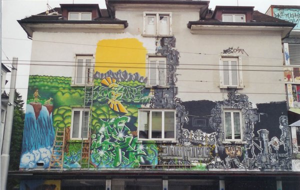 Graffiti Hausfassade